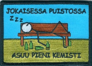 haalarimerkki jokaisessa puistossa asuu pieni kemisti